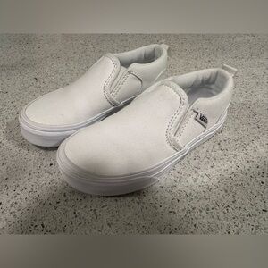 Vans Kids White Slip-On Sneakers